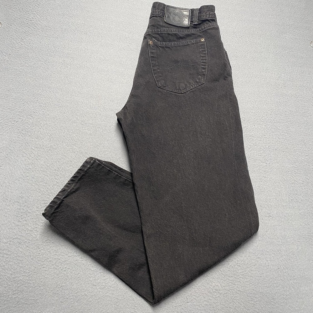 Vintage Structure Jeans Mens 34x32‎ Black Straight Leg Denim Dark Wash USA 90s